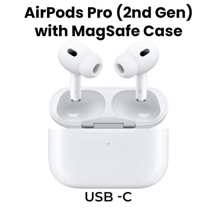 Apple 2nd Generation AirPods Pro With MagSafe Case, Slim And Lightweight Design, Compatible With Wireless Charging - White - MTJV3ZE/A