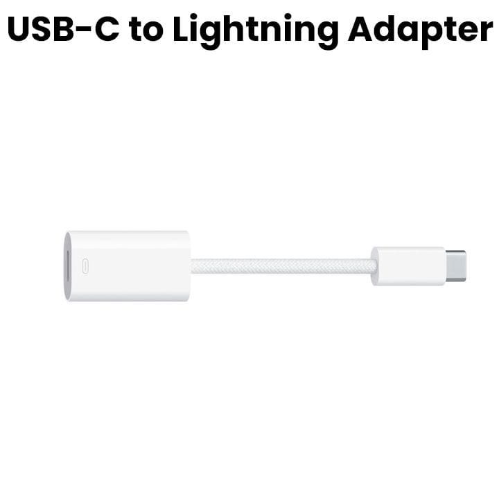 Apple USB-C To Lightning Adapter, Seamless Connectivity, Fast Charging, Compact And Portable - White - MUQX3ZM/A