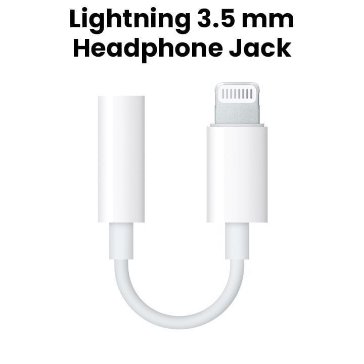 Apple Lightning To 3.5mm Headphone Jack Cable, Plug And Play Functionality - White - MMX62ZM/A