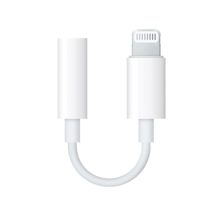 Apple Lightning To 3.5mm Headphone Jack Cable, Plug And Play Functionality - White - MMX62ZM/A