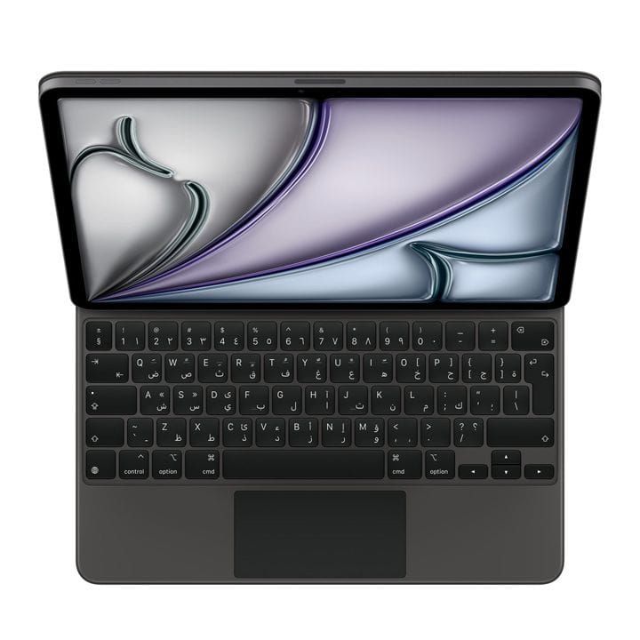 Apple Magic Arabic Keyboard For iPad Pro 12.9 Inch 6th Generation, Backlit Keys, Scissor Mechanism, Smooth Angle Adjustability - Black