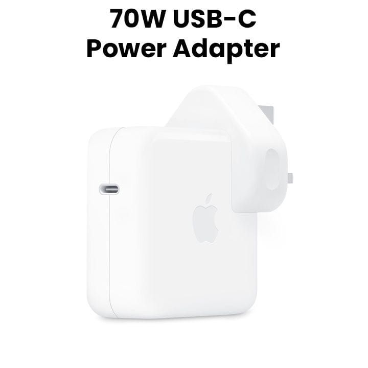 Apple USB-C Power Adapter 70W, Fast Charge Capability, Wide Compatibility, Compact And Travel Friendly - White - MQLN3B/A