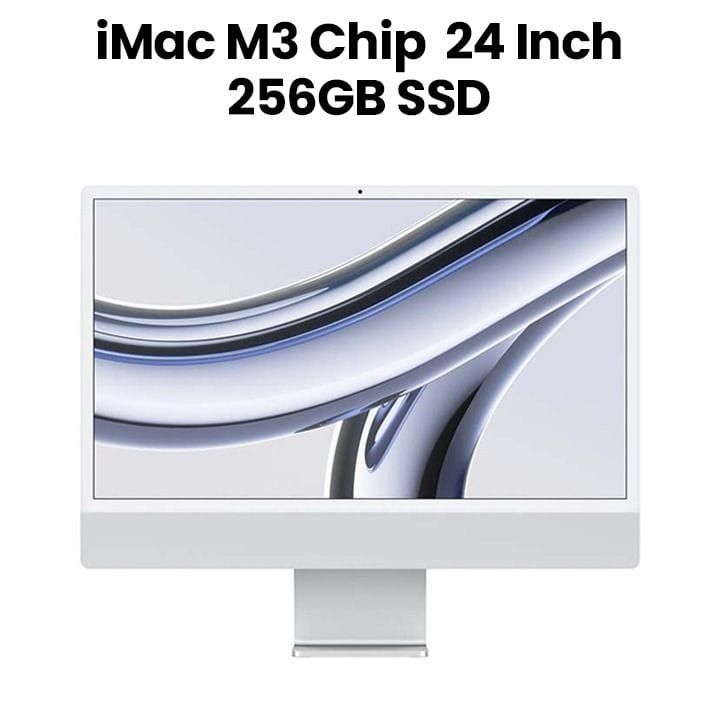 Apple iMac With Retina 8GB 256GB SSD 24 Inch, 4.5K Retina Display, M3 Chip With 8 Core CPU And 8 Core GPU, Seamless Multitasking - Silver