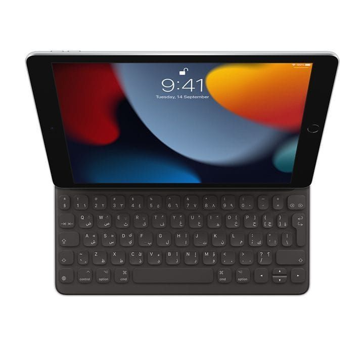 Apple Smart Arabic Keyboard For iPad 9th Generation, Comfortable Typing Experience, Slim And Lightweight Design - Black - MX3L2AB/A