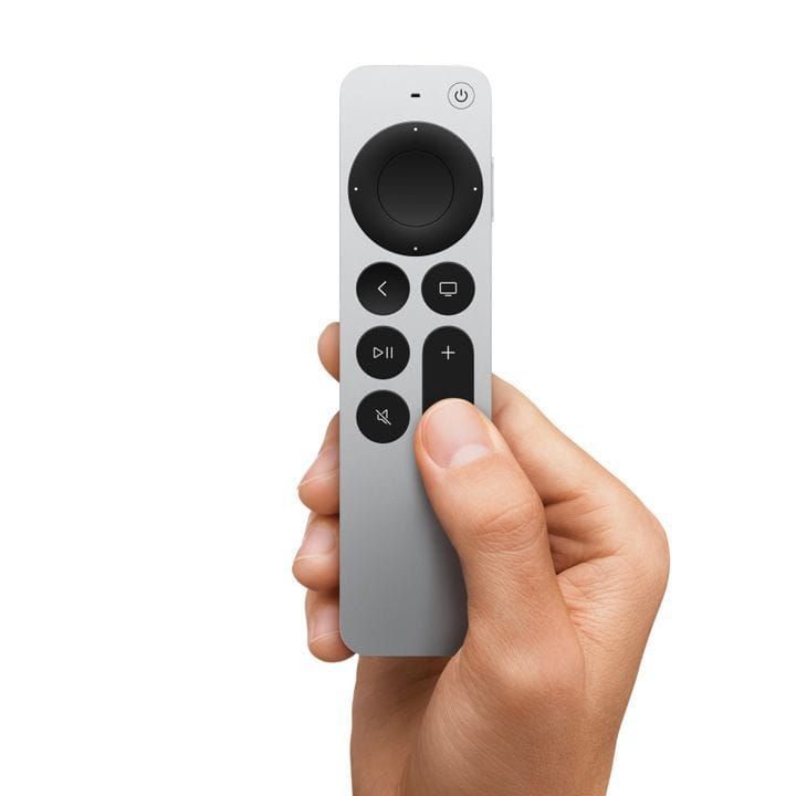 Apple TV Remote 3rd Generation, Comfortable Grip With A Compact Lightweight Design, Responsive Buttons - Silver - MNC83Z/A