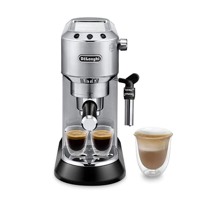 DeLonghi Dedica Style Pump Espresso Machine - Silver | EC685.M (Open Piece - B Grade)