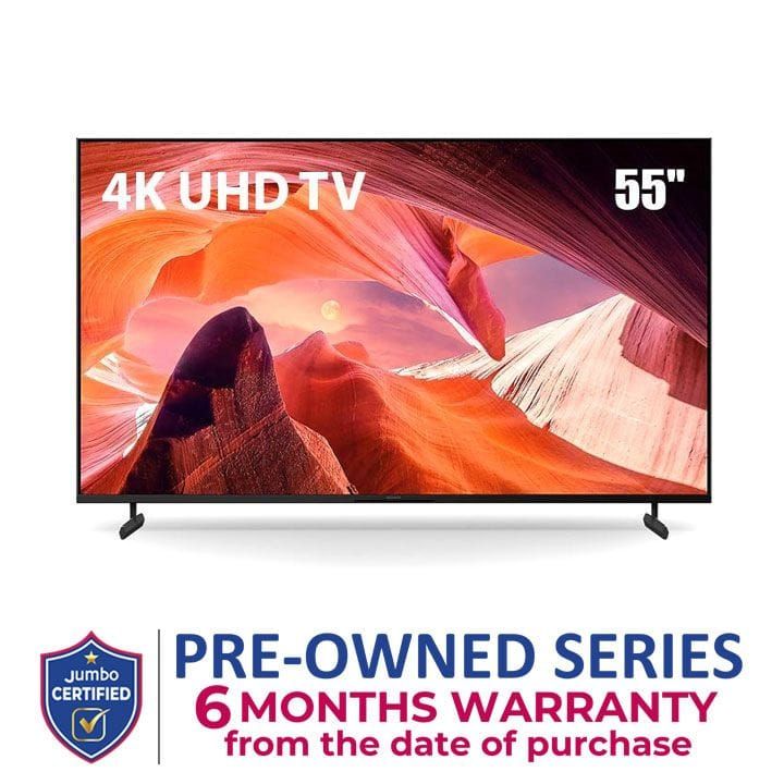 Sony Bravia 55-Inch 4K UHD TV – Black |KD-55X80L - Open Piece (A Grade)