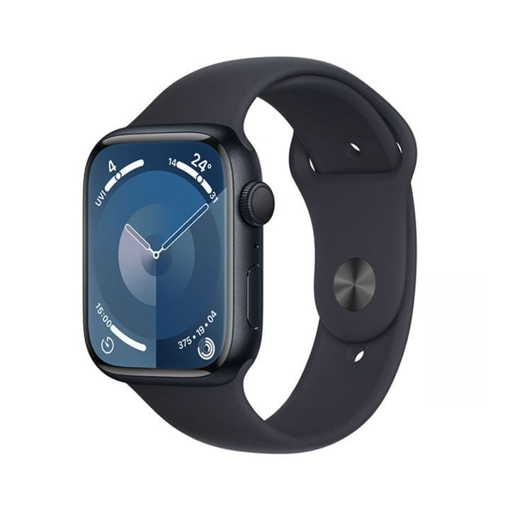 Apple Watch Series 9 GPS 45mm Starlight Aluminium Case with Midnight Sport Band S/M | MR993QA/A