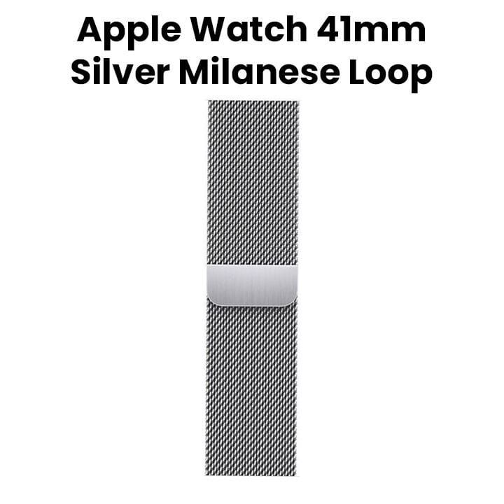 Apple Watch 41mm Silver Milanese Loop | MTJN3ZM/A