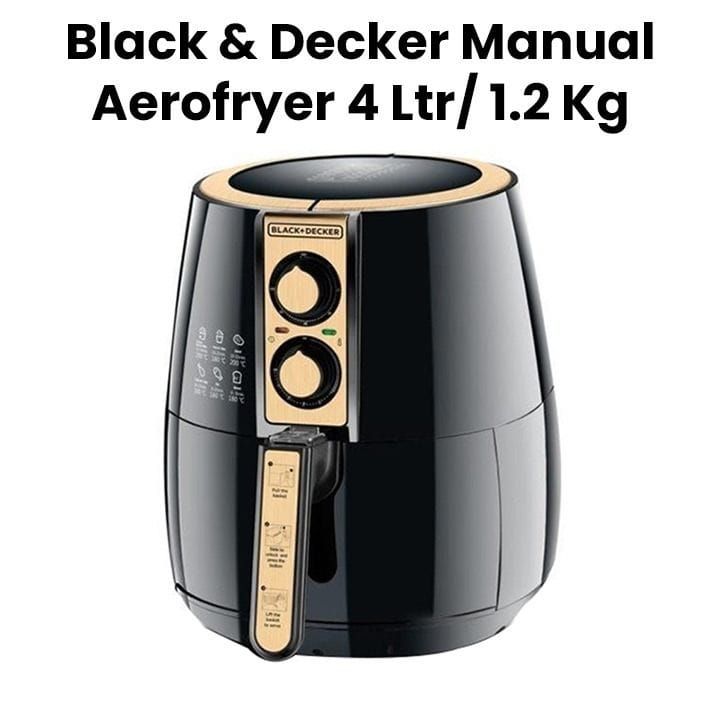 Black+Decker 4L/1.2 Kg Manual Aerofryer | AF300-B5