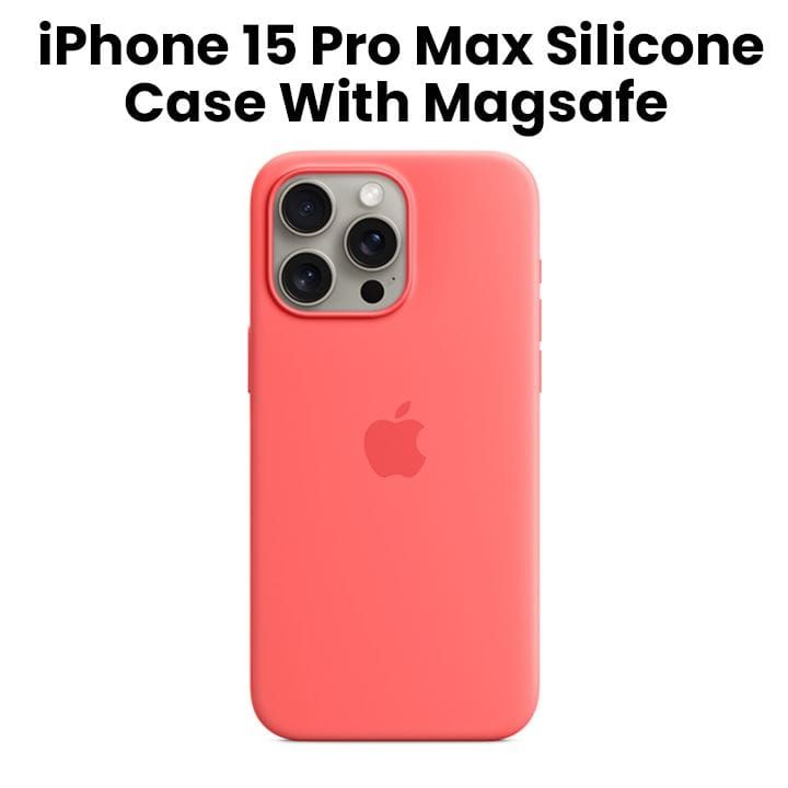 Apple iPhone 15 Pro Max Silicone Case With Magsafe Guava | MT1V3ZM/A