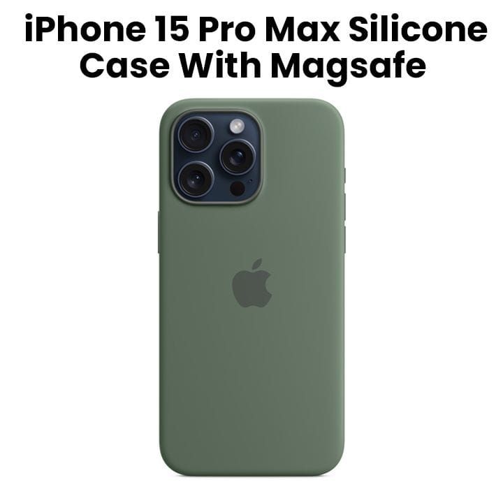 Apple iPhone 15 Pro Max Silicone Case With Magsafe Cypress | MT1X3ZM/A