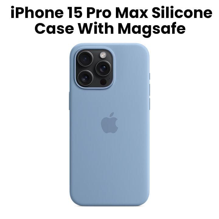 Apple iPhone 15 Pro Max Silicone Case With Magsafe Winter Blue | MT1Y3ZM/A