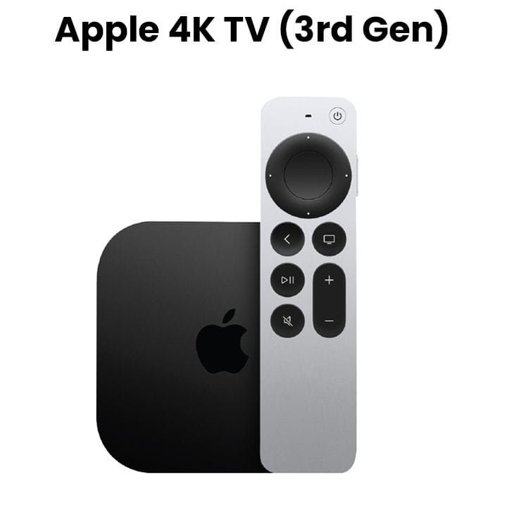 Apple Smart 4K TV Box With Wi‑Fi 64GB Storage, Dolby Atmos, A15 Bionic Chip, HDR10+ - Black - MN873AE/A