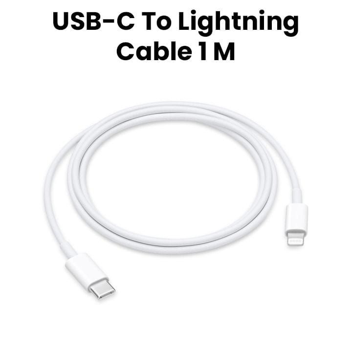 Apple USB-C To Lightning Cable 1M, ZML For Fast Charging And Efficient Data Transfer - White - MUQ93ZM/A