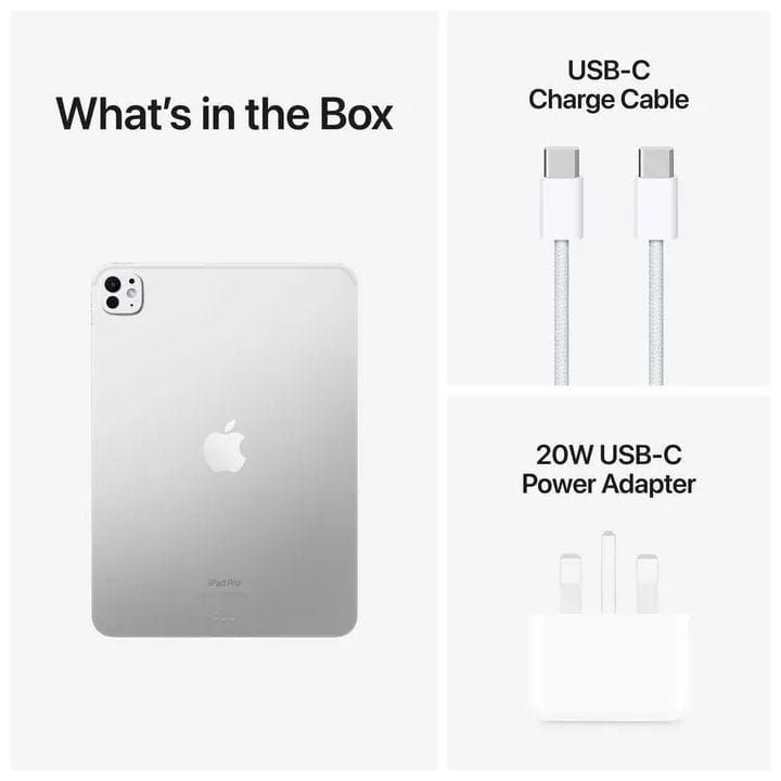 Apple Wi-Fi iPad Pro 256GB 11 Inch, Standard Glass, Ultra Retina XDR Display, Antireflective Coating - Silver - MVV93AB/A