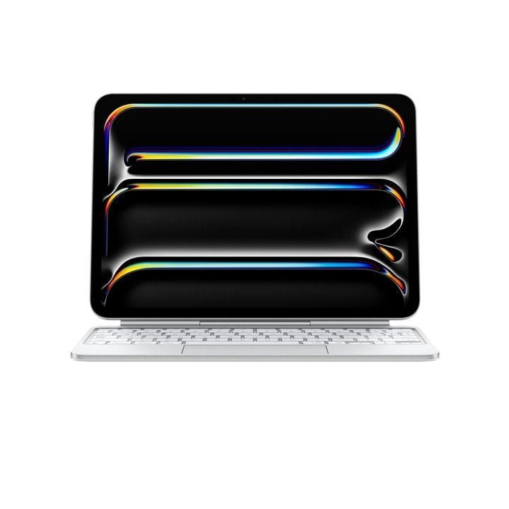 Apple Magic Arabic Keyboard For iPad Pro 13 Inch M4, Cantilever Design, Slim And Lightweight Design - White - MWR43AB/A