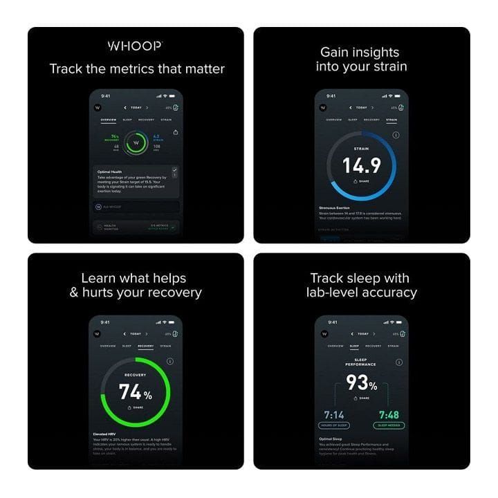 Whoop 4.0 Health and Fitness Tracker with 12 Month Subscription