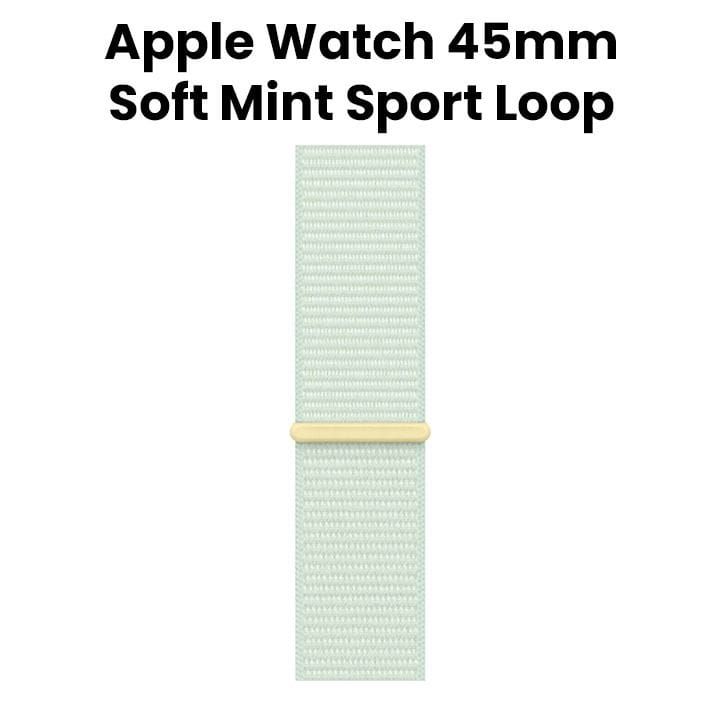 Apple Watch Sport Loop Band 45mm, Designed With Soft, Breathable Material And An Adjustable Fit - Soft Mint - MW4Q3ZM/A (Display Unit)