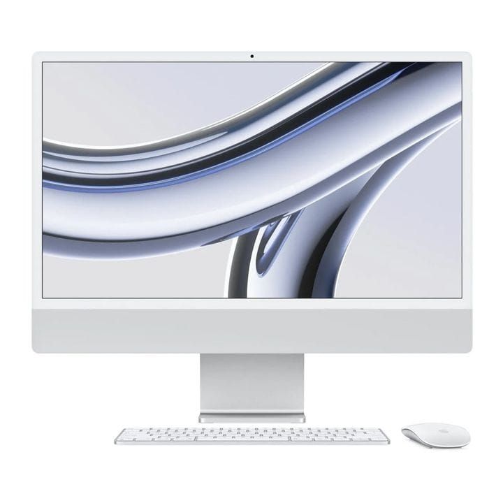 Apple iMac With Retina 8GB 256GB SSD 24 Inch, 4.5K Retina Display, M3 Chip With 8 Core CPU And 10 Core GPU, Seamless Multitasking - Silver