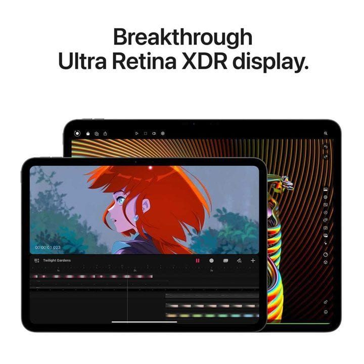Apple Wi-Fi iPad Pro 512GB 11 Inch, Ultra Retina XDR Display, Sleek Design, Antireflective Coating - Silver - MVVD3AB/A