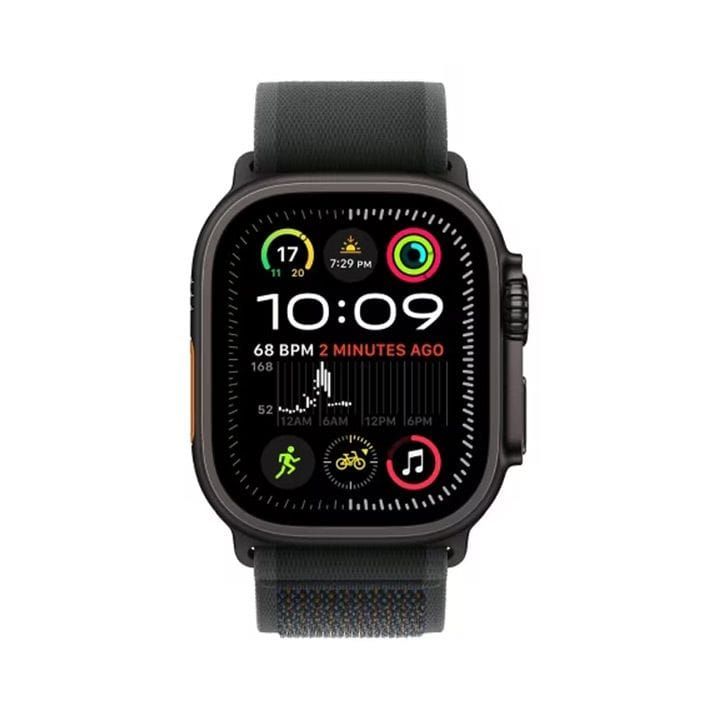 ساعة أبل ألترا ٢ GPS + خلوي ٤٩ مم هيكل التيتانيوم أسود مع حزام تريل أسود M L | MX4V3QA/A