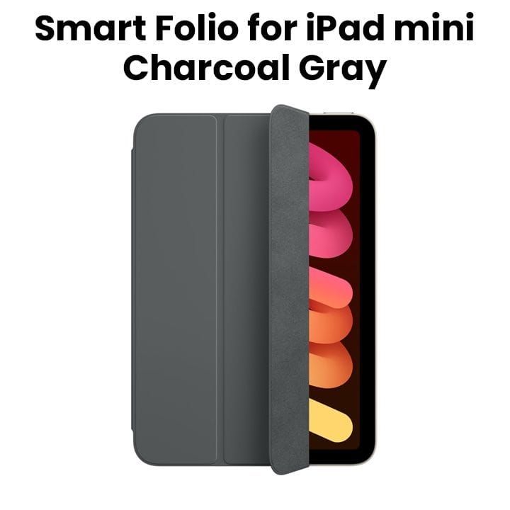 Apple Smart Folio For Mini iPad, Lightweight And Portable, Front And Back Protection, Easy Access To All Buttons, High-Quality - Charcoal Gray - MC2Q4ZM/A