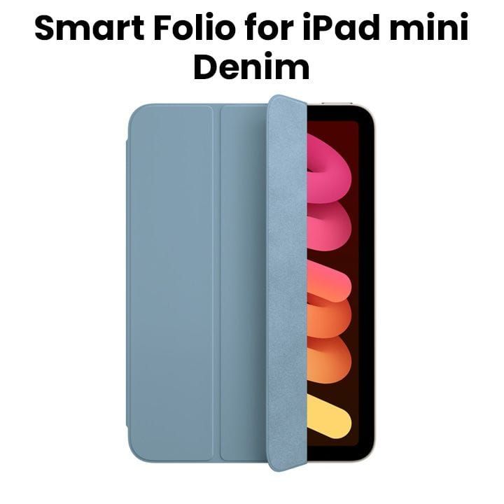 Apple Smart Folio For Mini iPad, Lightweight And Portable, Front And Back Protection, Easy Access To All Buttons, High-Quality - Denim - MC2U4ZM/A