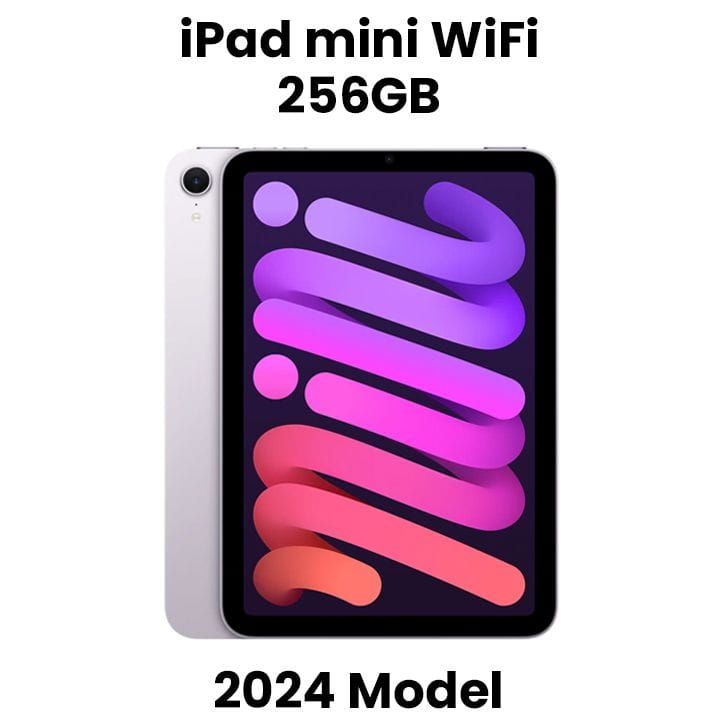 Apple Wi-Fi iPad Mini 256GB Storage 8.3 Inch, Liquid Retina Display, Powerful Performance, Compact And Portable Design - Purple - MXNE3AB/A