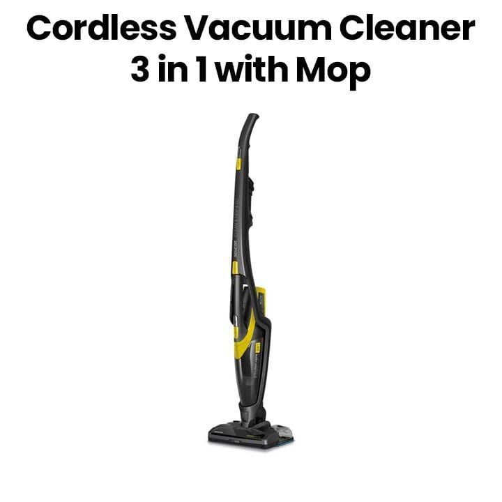 Sencor 3-in-1 Cordless Vacuum Cleaner with Mop - Yellow | SVC 0741YL (Open Piece - B Grade)
