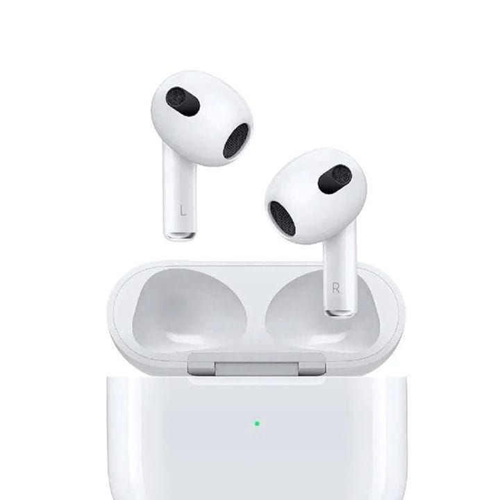 Apple 3rd Generation AirPods With Lightning Charging Case, Sweat And Water Resistant, Adaptive EQ Automatically - White - MPNY3ZE/A