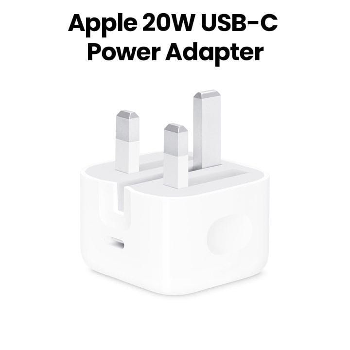 Apple USB-C Power Adapter 20W, Quickly Powers Up iPhones And iPads, Easy Fold Design - White - MHJF3B/A