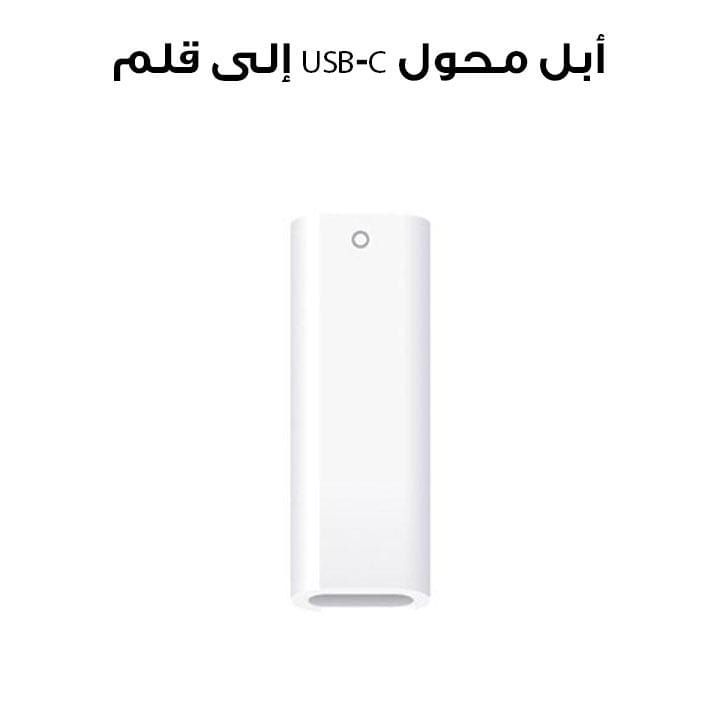 Apple USB-C To Pencil Adapter 20W, Efficient Charging, Dual Functionality - White - MQLU3ZM/A