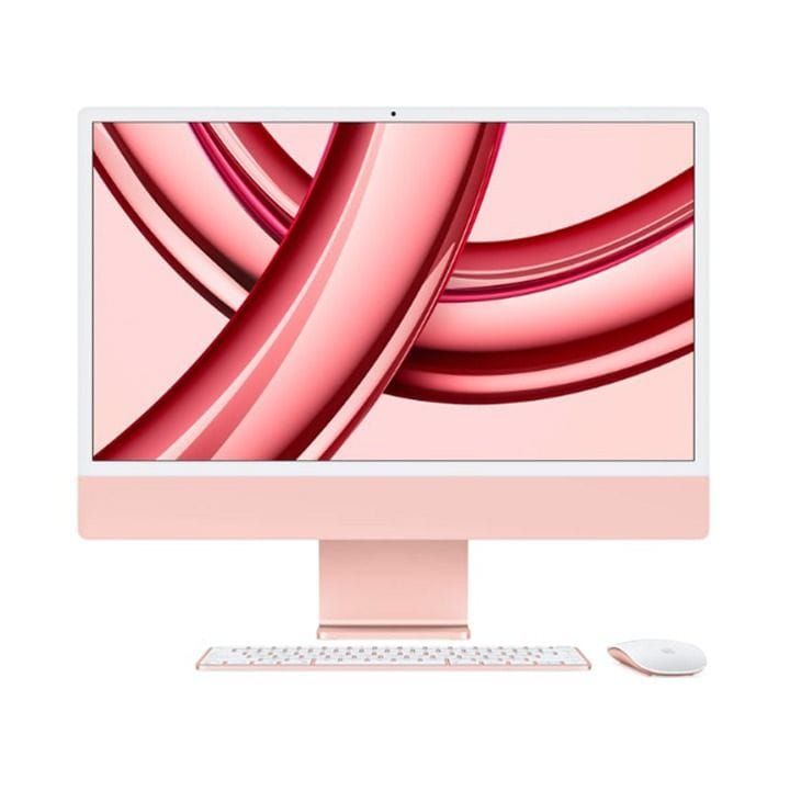 Apple iMac With Retina 8GB 256GB SSD 24 Inch, 4.5K Display, M3 Chip With 8-Core CPU And 8-Core GPU, Seamless Multitasking - Pink - MQRD3AB/A