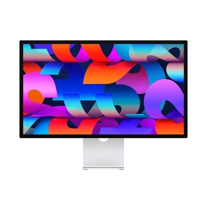 Apple Studio Display Standard Glass With Tilt Adjustable Stand 27 Inch, 5K Retina Display, Cameras, Mics, And Speakers, Three USB-C Ports - Silver - MK0U3AB/A