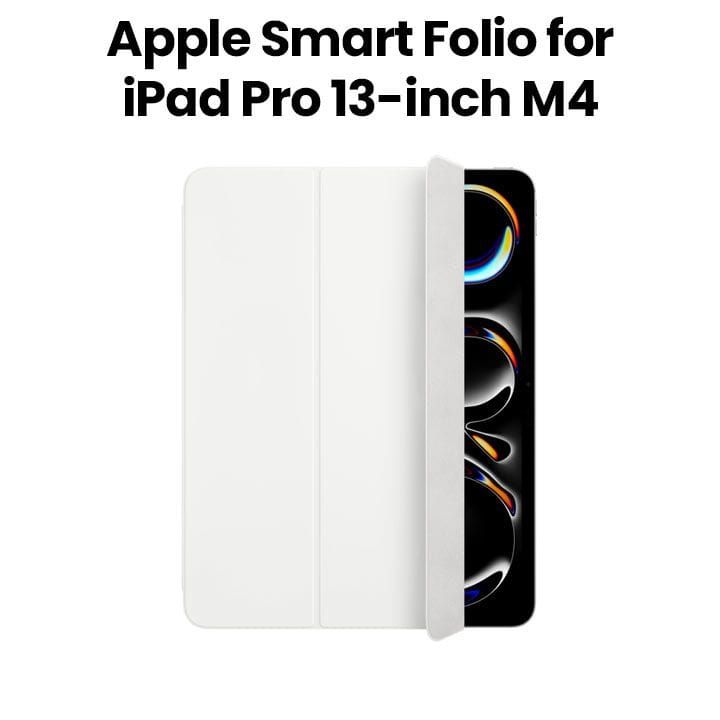 Apple Smart Folio For iPad Pro 13 Inch, M4 Chip, Slim And Lightweight Design, Quick And Easy Installation - White - MWK23ZM/A