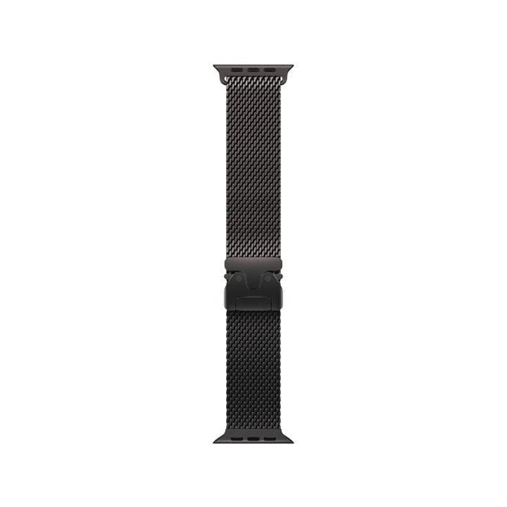Apple Watch Ultra 2 GPS + Cellular Large 49mm, Smooth Finish Design - Black Titanium Case With Black Titanium Milanese Loop - MX5V3QA/A