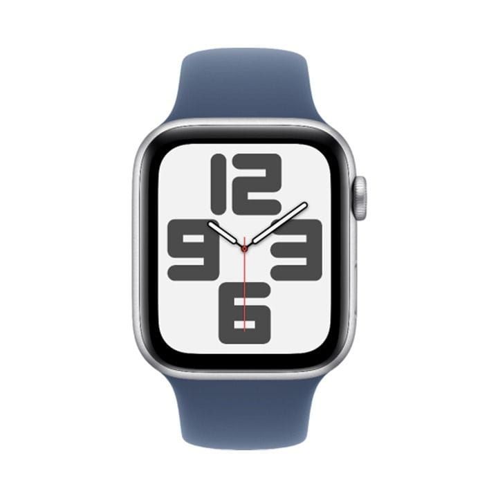 Apple Watch SE GPS 44mm Silver Aluminium Case with Denim Sport Band - S/M | MXEQ3QA/A