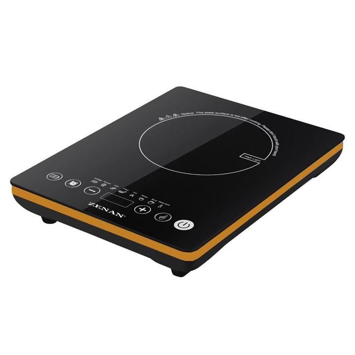 Zenan Infrared Ceramic Cooker 2000W, Polished Crystal Glass Plate, Touch Control Panel, 6 Cooking Settings - Black - ZIC-K9-3