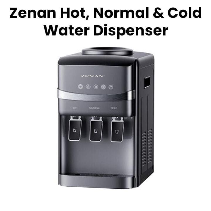 Zenan Table Top Water Dispenser, Hygienic Dispensing System, Durable Reliable Build, Easy To Use Operation - Black - ZWD-5X23T