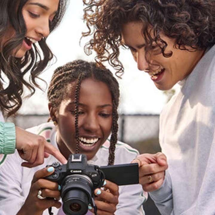 Canon Camera 24.2MP APS-C Sensor with Microphone, Tripod, and SD Card - Black | EOS R50