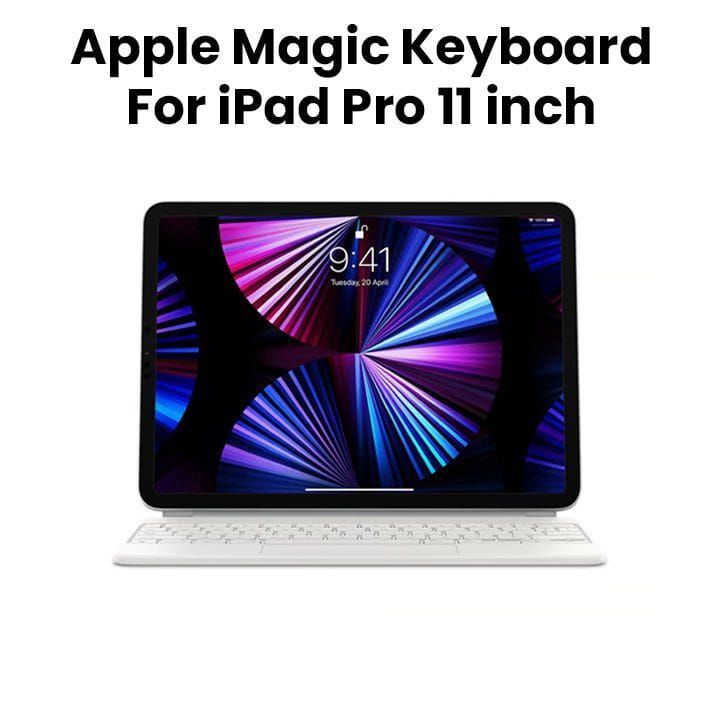 Apple Magic Arabic Keyboard For iPad Pro 11 Inch 4th Generation And iPad Air 5th Generation, Comfortable Backlit Keys - White