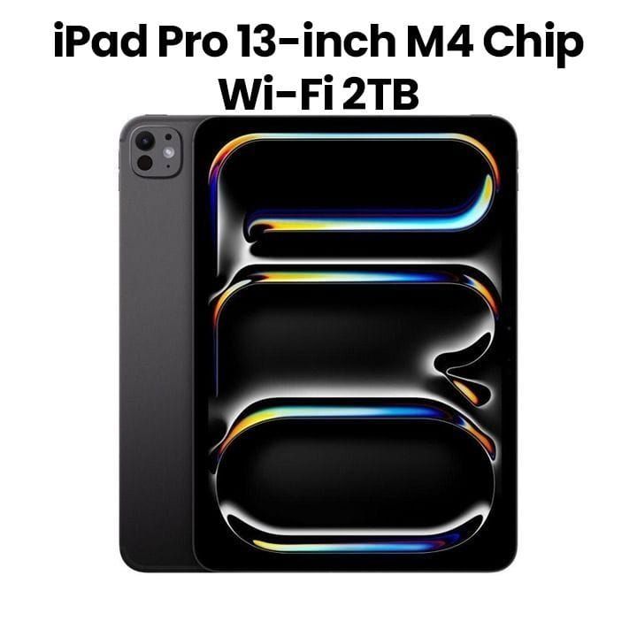 Apple Wi-Fi iPad Pro 16GB RAM 2TB Storage 13 Inch, M4 Chip, Standard Glass, Ultra Retina XDR Display - Space Black - MVX83AB/A