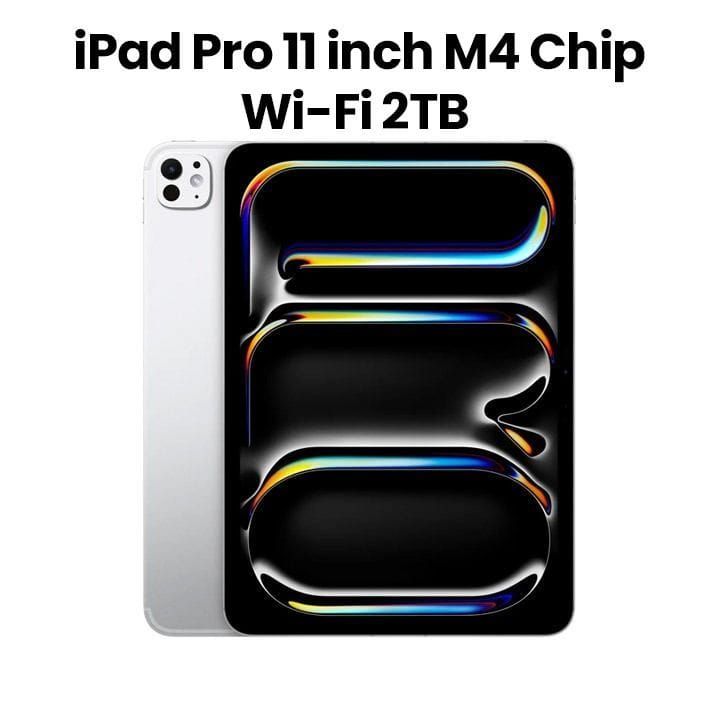 Apple Wi-Fi iPad Pro 2TB Storage 11 Inch, M4 Chip, Ultra Retina XDR Display, Thin And Lightweight Design, Nano-Texture Glass - Silver - MWR93AB/A