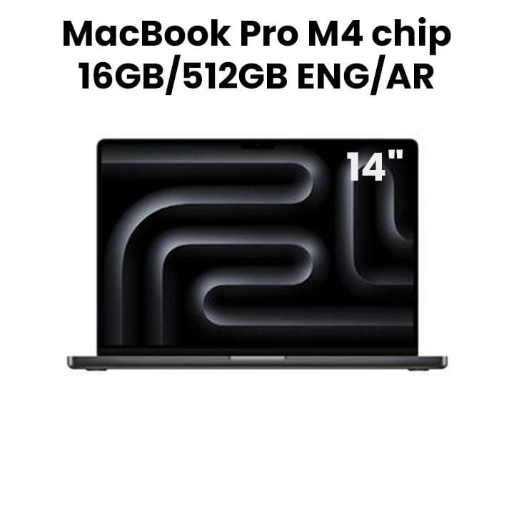 Apple MacBook Pro 14" M4 Chip 10-Core CPU 10-Core GPU 16GB RAM 512GB SSD (English/Arabic) - Space Black | MW2U3AB/A