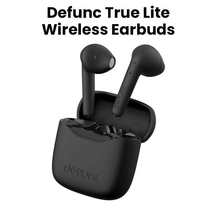 DEFUNC Mondo True Lite Bluetooth Earbuds - Water Resistant Black | D4261
