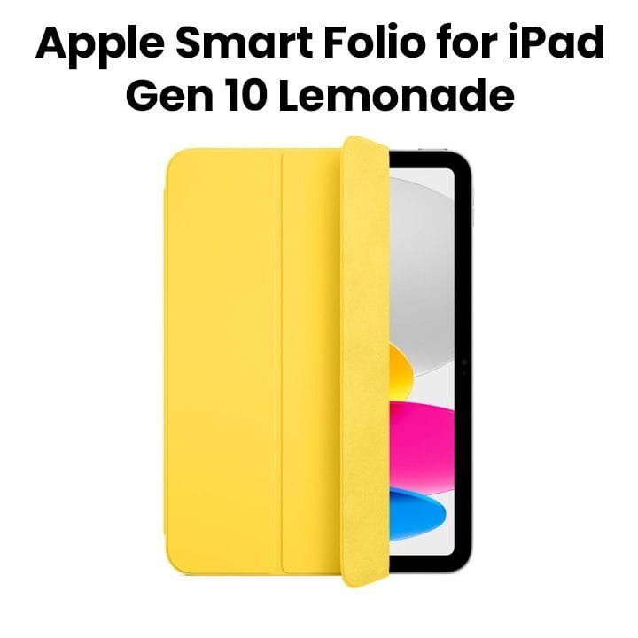 Apple Smart Folio Case For iPad 10.9 Inch, Lightweight And Slim Design, Magnetic Attachment - Lemonade - MQDR3ZM/A (Open Piece - A Grade)