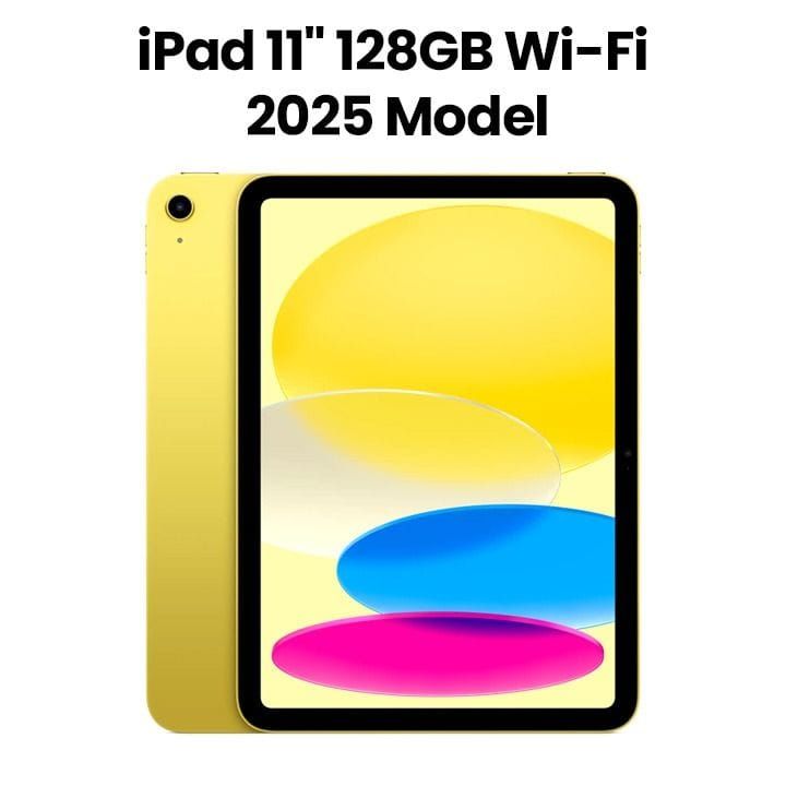 Apple Wi-Fi iPad 128GB Storage 11 Inch, Slim And Lightweight, Liquid Retina Display - Yellow - MD4D4AB/A