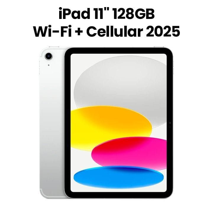 Apple Wi-Fi + Cellular iPad 128GB 11 Inch, All-Day Battery Life, Perfect For Streaming, Liquid Retina Display - Silver - MD7F4AB/A