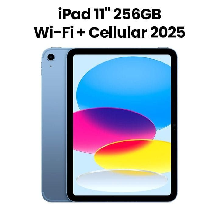 Apple Wi-Fi + Cellular iPad 256GB 11 Inch, All-Day Battery Life, Perfect For Streaming, Liquid Retina Display - Blue - MD7L4AB/A